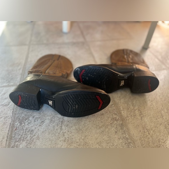 Tony Lama Cowboy Boots | Black & Tan Leather | Size ~10.5 Men’s | Western Rodeo - Picture 15 of 15